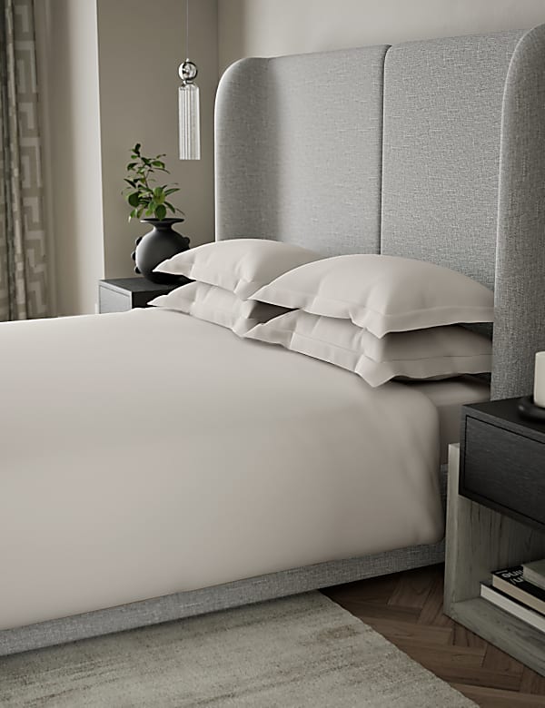 500TC Cotton Sateen 2pk Oxford Edge Pillowcase  - HU