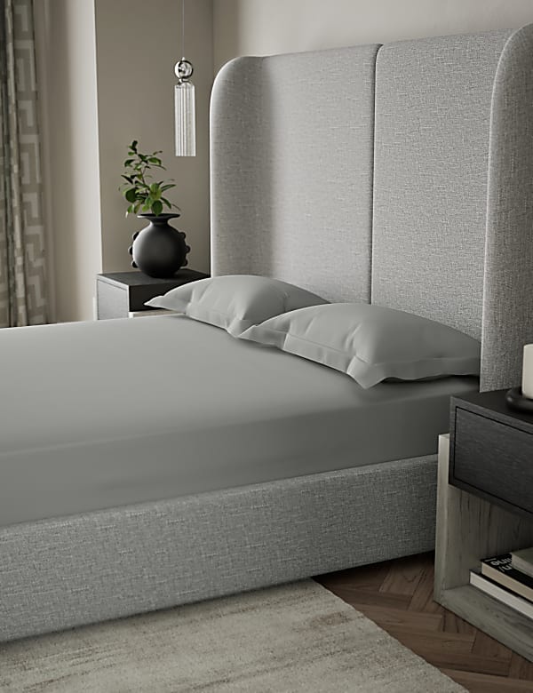 Pack de 2 fundas de almohada con borde Oxford en sat&eacute;n de algod&oacute;n de 500 hilos  - US