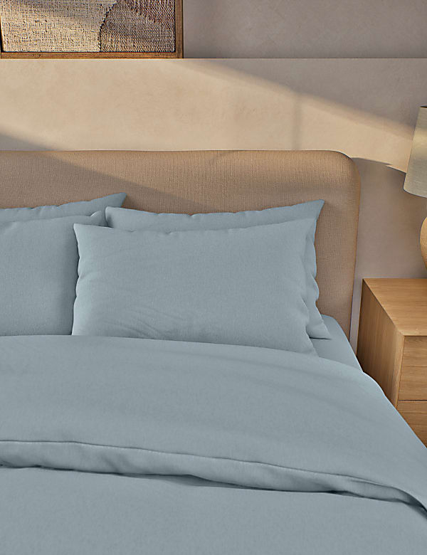 Pack de 2 fundas de almohada 100% algod&oacute;n cepillado - ES