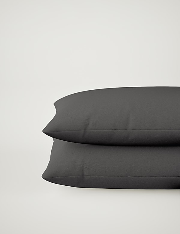 2pk Pure Brushed Cotton Pillowcases - GR