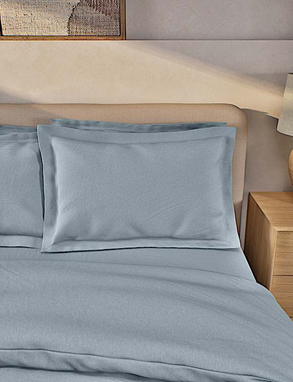 2pk Pure Brushed Cotton Oxford Pillowcases - CY