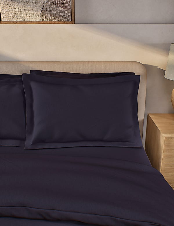 2pk Pure Brushed Cotton Oxford Pillowcases - RO