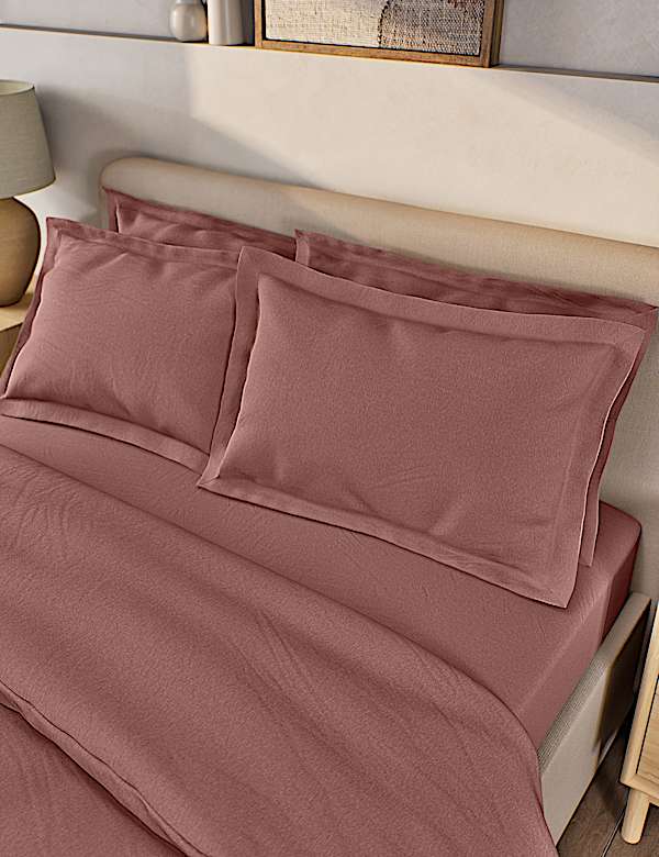 2pk Pure Brushed Cotton Oxford Pillowcases - GR