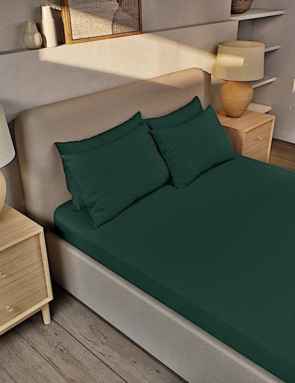 Pure Brushed Cotton Fitted Sheet - US