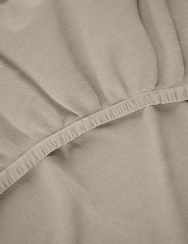 Drap-housse 100 % coton peign&eacute; &agrave; bonnets profonds - CH