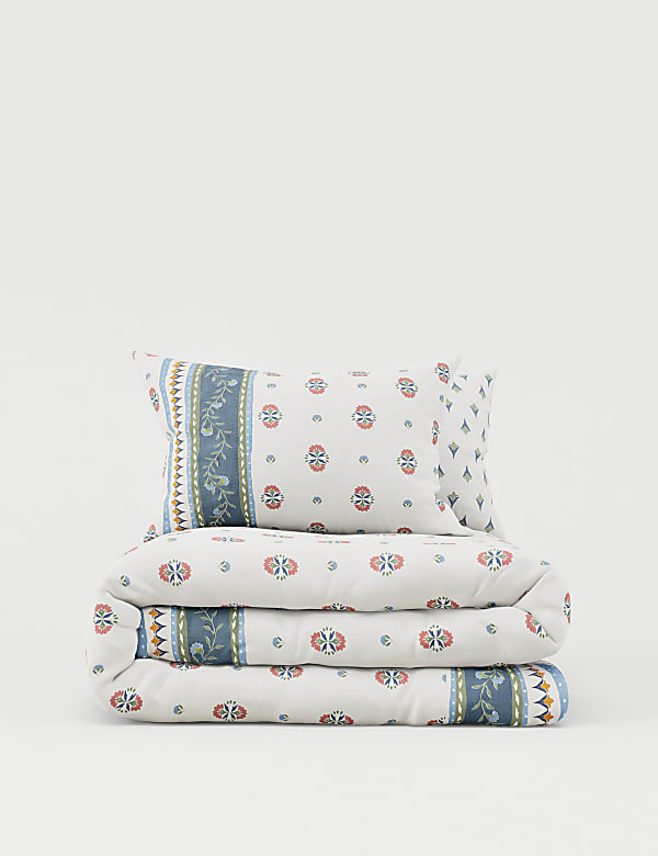 Σετ κλινοσκεπάσματα με γεωμετρικό σχέδιο από σύμμεικτο βαμβάκι - GR