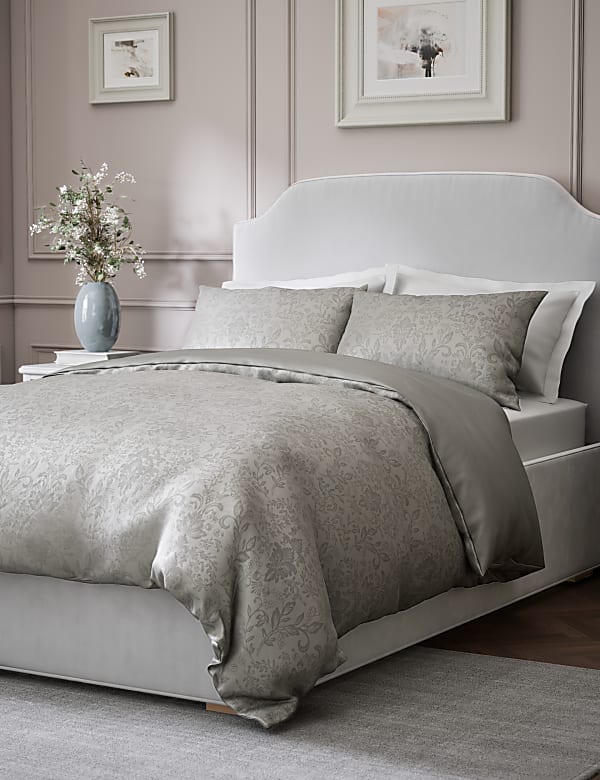 Pure Cotton Aurelie Damask Jacquard Bedding Set - HU