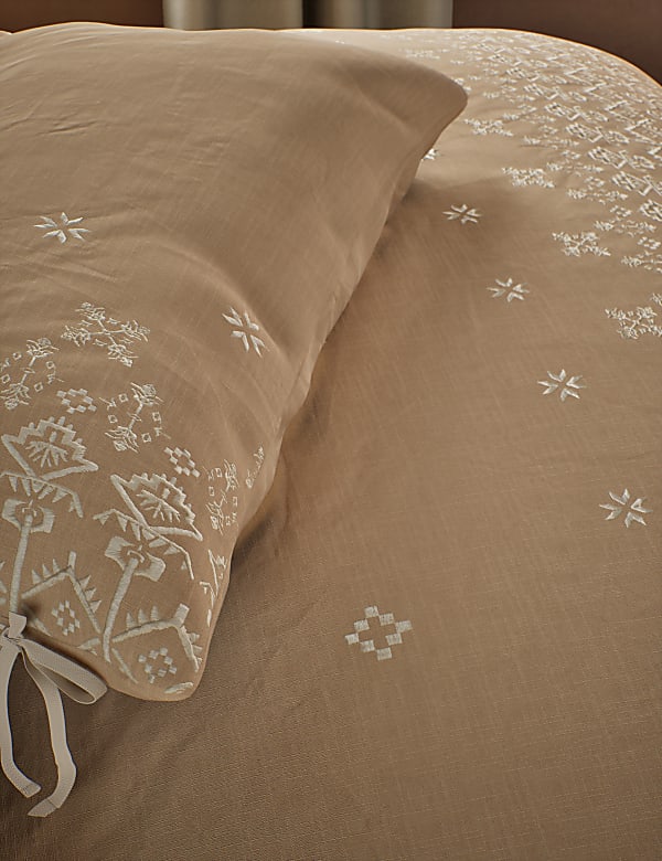 Sierra Pure Cotton Embroidered Bedding Set - GR