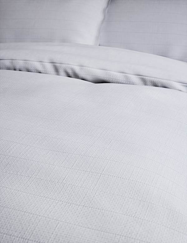 Parure de lit en coton côtelé à rayures - CH