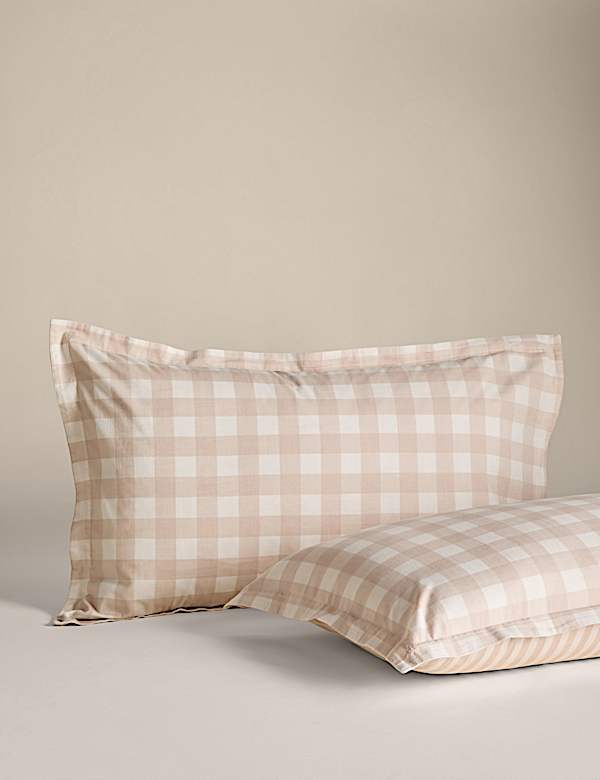 Parure de lit 100 % coton à carreaux Vichy - CA