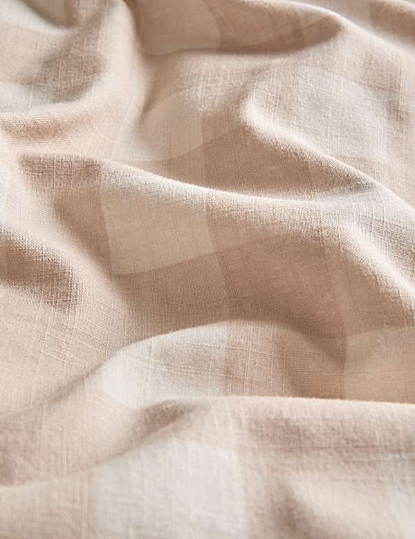 Parure de lit 100 % coton à carreaux Vichy - CA