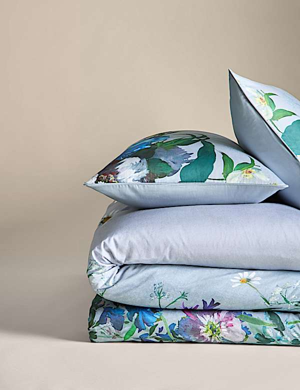 Sateen Wild Meadow Grey Bedding Set - IT
