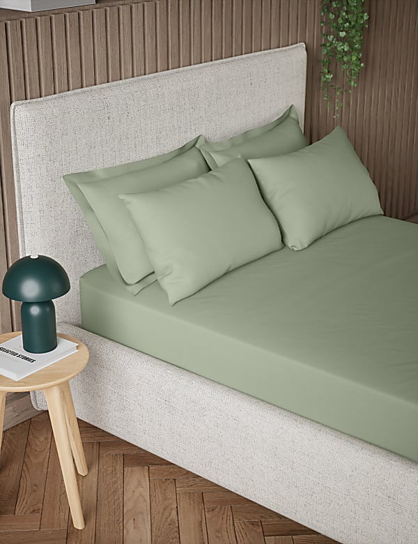 Pure Cotton 300 Thread Count Extra Deep Fitted Sheet - US