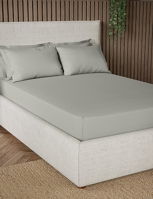 Pure Cotton 300 Thread Count Extra Deep Fitted Sheet - NO