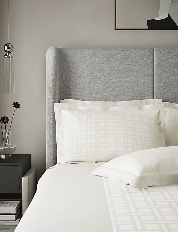 2pk Geometric Sateen Jacquard Oxford Pillowcases - SE