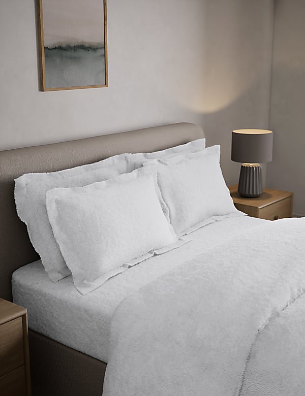 Set van 2 Oxford kussenhoezen van teddyfleece - NL