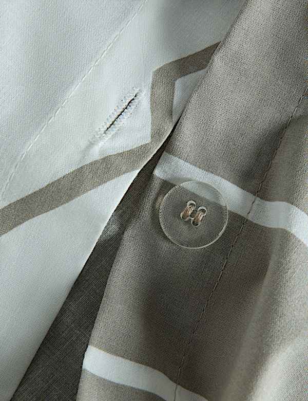 Cotton Blend Geometric Bedding Set - US