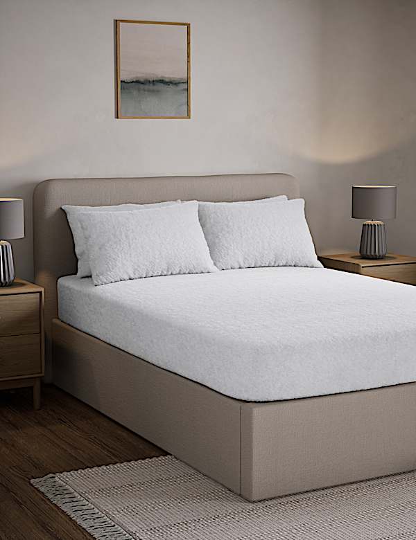 Teddy Fleece Deep Fitted Sheet CAMEL Sheets M S AT