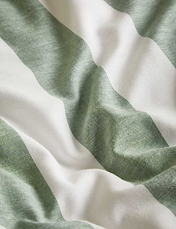 Parure de lit en lin mélangé à rayures - CH