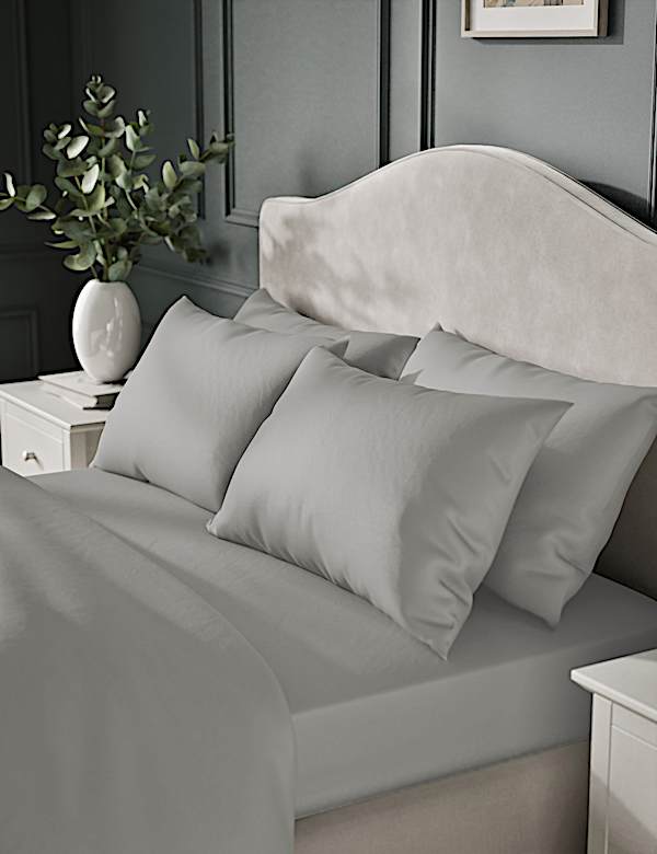 2 Pack Egyptian Cotton Sateen 400 Thread Count Pillowcases - FR