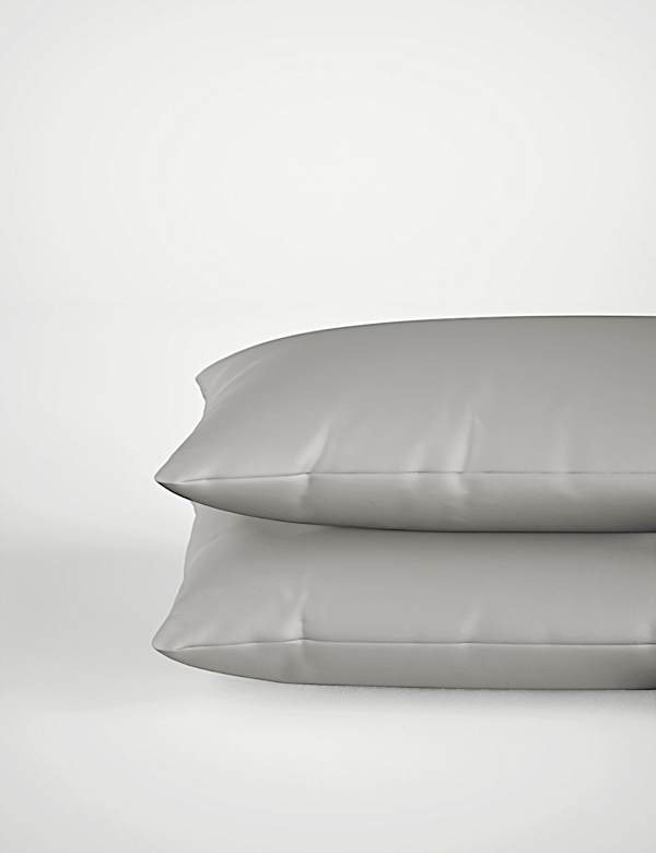 2 Pack Egyptian Cotton Sateen 400 Thread Count Pillowcases - FR