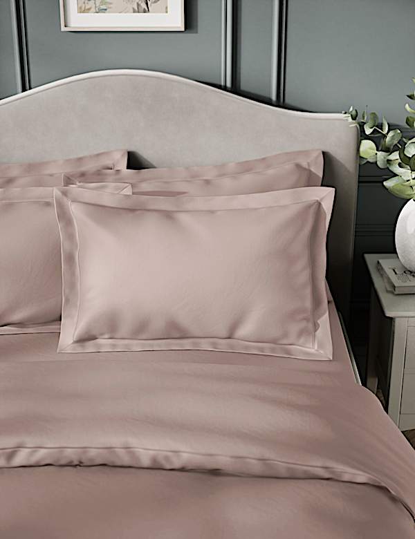 2pk Egyptian Cotton Sateen 400 Thread Count Oxford Pillowcases - PT