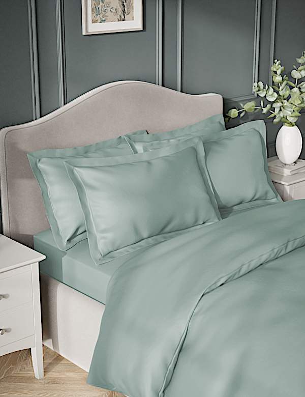 2pk Egyptian Cotton Sateen 400 Thread Count Oxford Pillowcases - VN