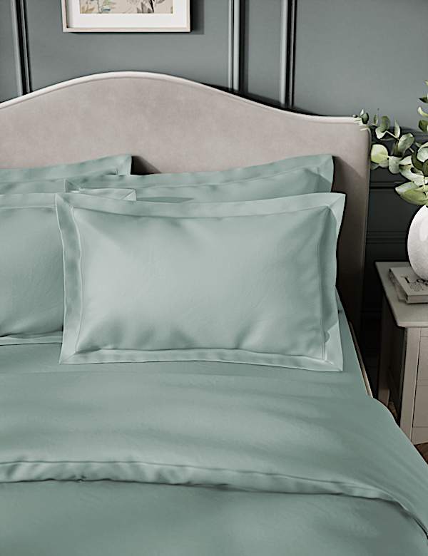 2pk Egyptian Cotton Sateen 400 Thread Count Oxford Pillowcases - CY