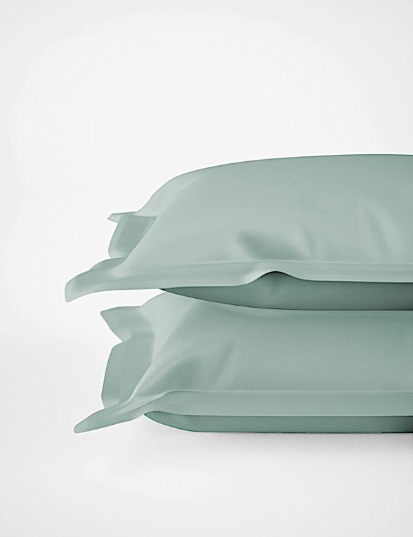 2pk Egyptian Cotton Sateen 400 Thread Count Oxford Pillowcases - CY