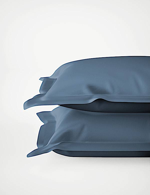 2 Pack Egyptian Cotton Sateen 400 Thread Count Oxford Pillowcases - LU