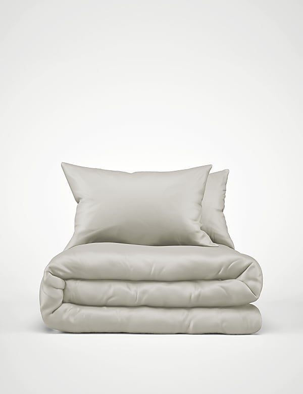 Satin-Bettw&auml;scheset aus reiner Baumwolle mit Fadenzahl 400 - AT