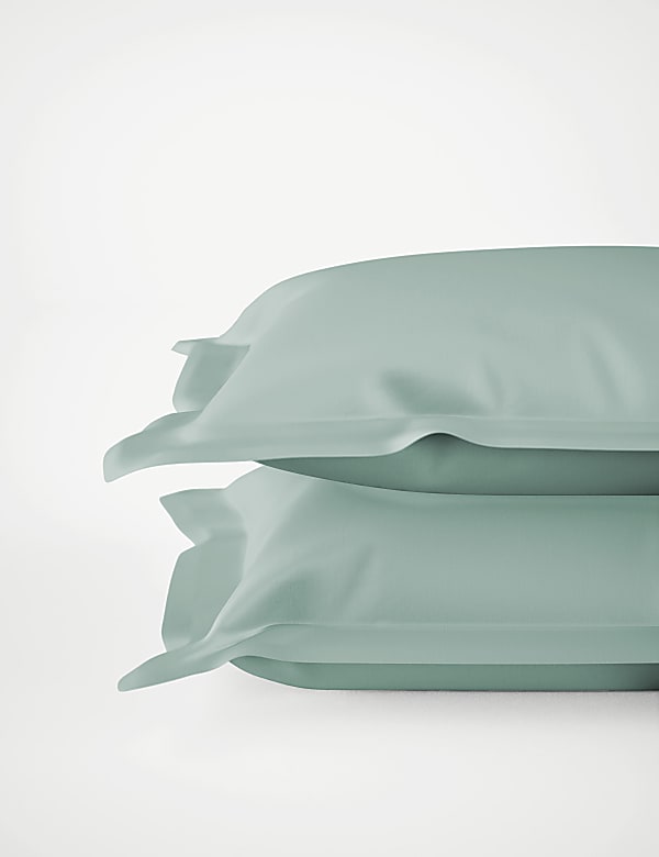 2pk Egyptian Cotton Sateen 400 Thread Count Oxford Pillowcases - US