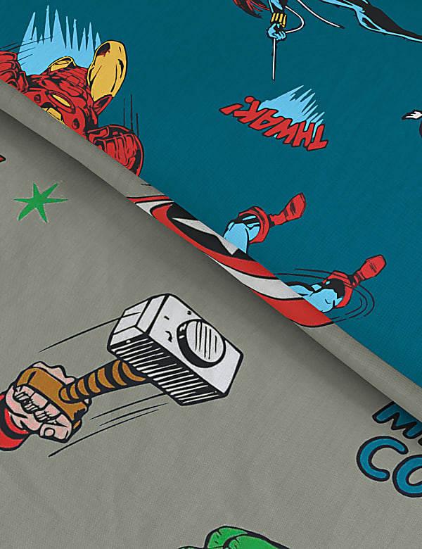 Parure de lit en coton mélangé à motif Marvel™ - BE