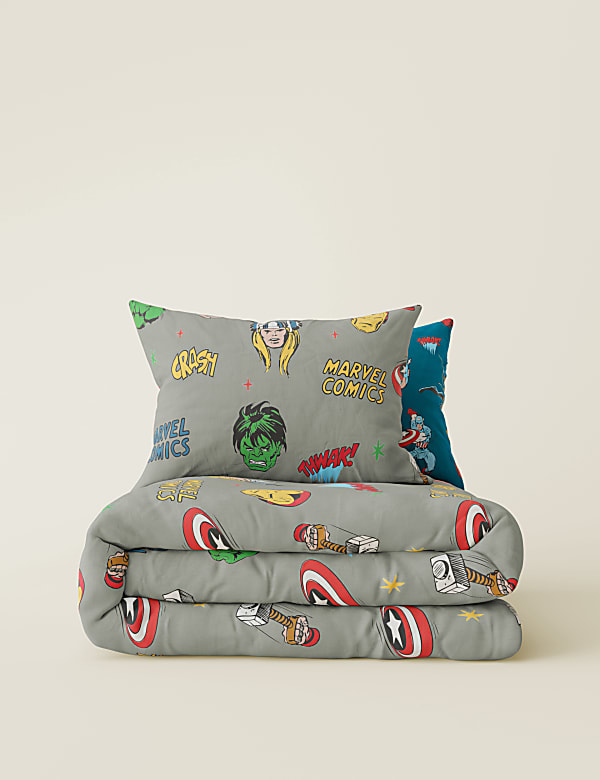 Parure de lit en coton mélangé à motif Marvel™ - BE