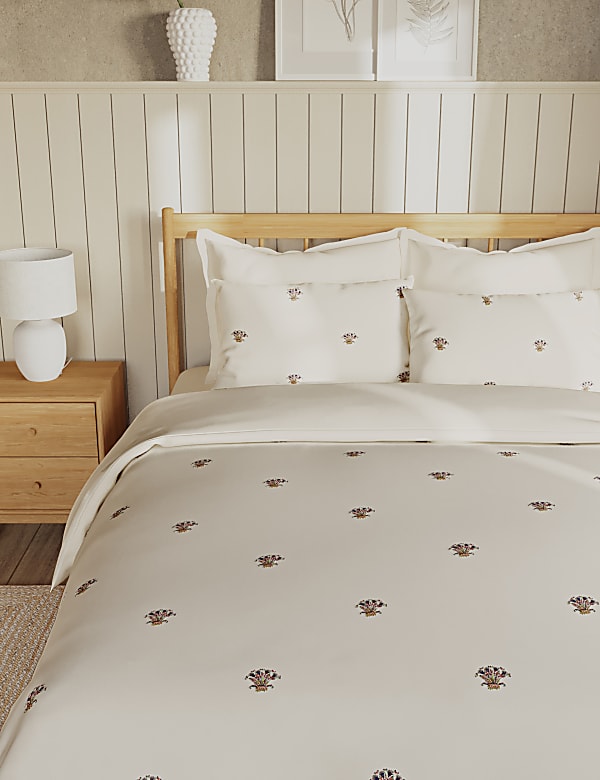 Pure Cotton Floral Embroidered Bedding Set