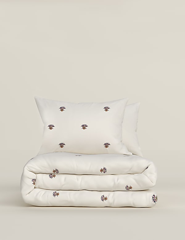 Pure Cotton Floral Embroidered Bedding Set