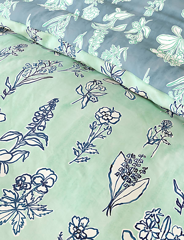 Pure Cotton Botanical Floral Bedding Set