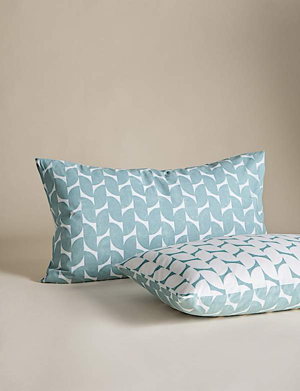 Cotton Blend Geometric Bedding Set - LU