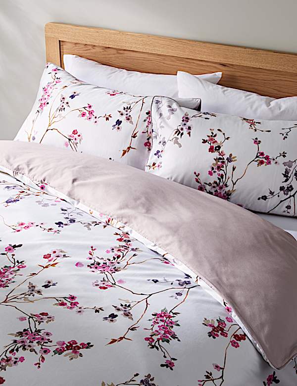 Pure Cotton Sateen Cherry Blossom Bedding Set - MX