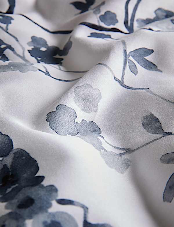 Parure de lit en satin 100 % coton à motif fleur de cerisier - LU