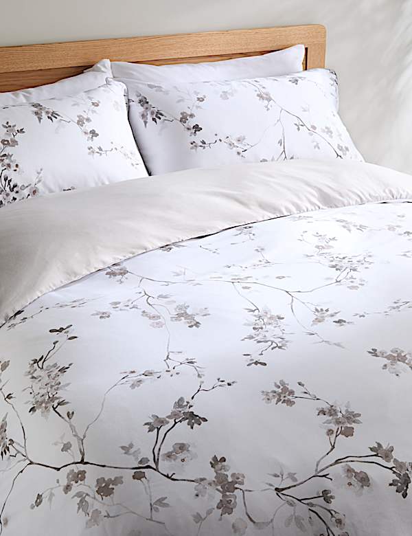 Pure Cotton Sateen Cherry Blossom Bedding Set - GR