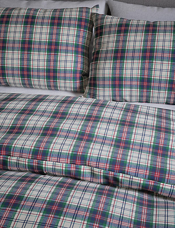 Ropa de cama de invierno de cuadros 100% algodón cepillado - ES