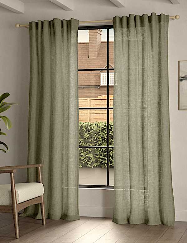 Cotton Linen Blend Sheer Multiway Curtains - AU
