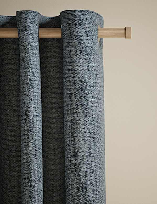 Basketweave Eyelet Curtains - DK