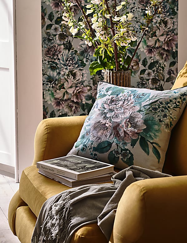 Pure Cotton Blossom Floral Cushion