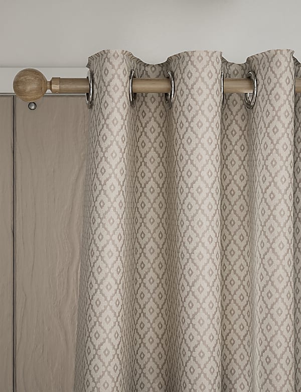 Diamond Geometric Eyelet Curtains - US