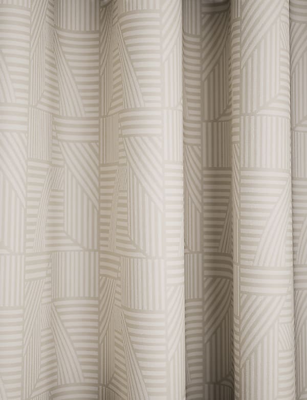 Jacquard Striped Eyelet Curtains - MV