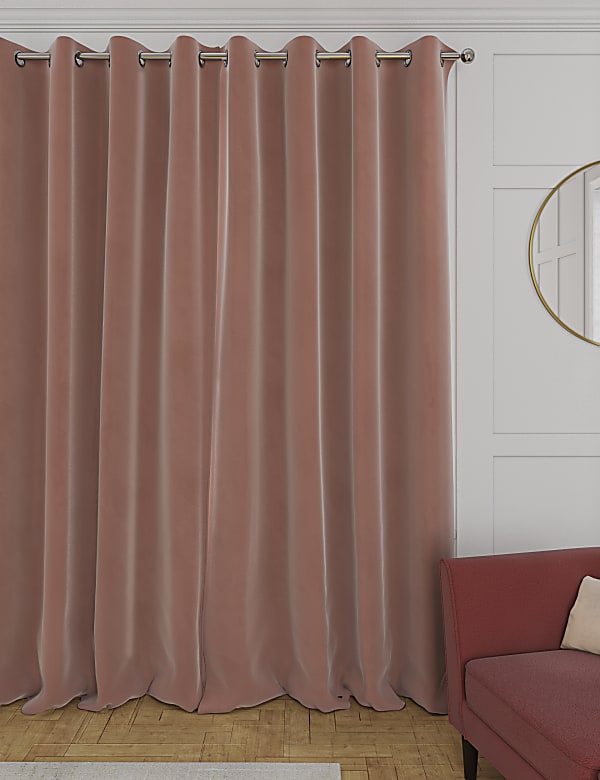 Rideaux en velours &agrave; oeillets - FR