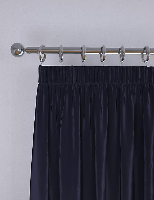Faux Silk Pencil Pleat Blackout Curtains - AU