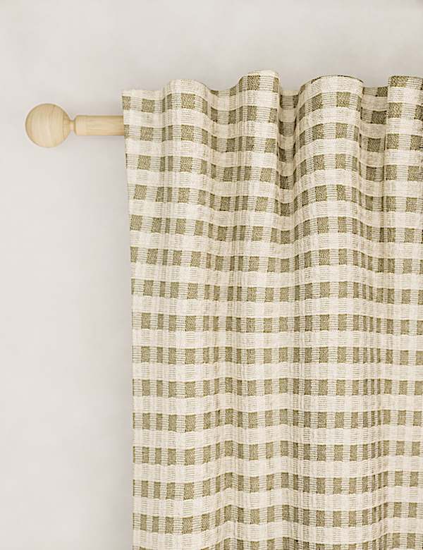 Chenille Gingham Multiway Blackout Curtains - US